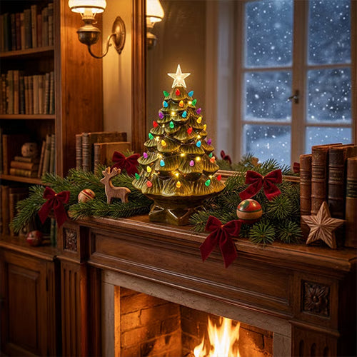 EverGlow – Mini Resin Nostalgic Christmas Tree Lamp
