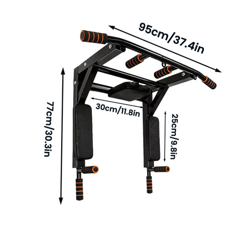 IronForce - Wall-Mounted Multifunctional Pull-Up Bar