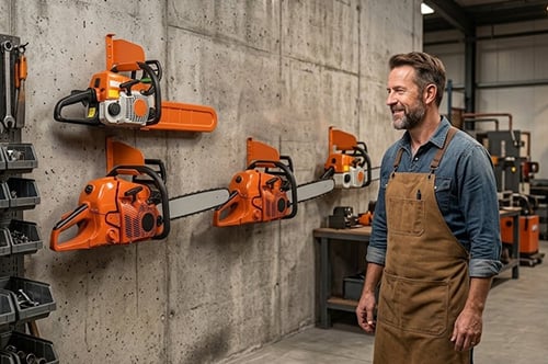 WorkshopLock – Chainsaw Wall Storage Bracket