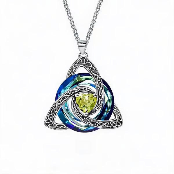 CeltaraBloom – 12-Month Celtic Birthstone Necklace