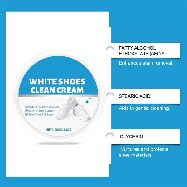 Gentle No-Rinse Shoe Cleaner & Whitening Cream