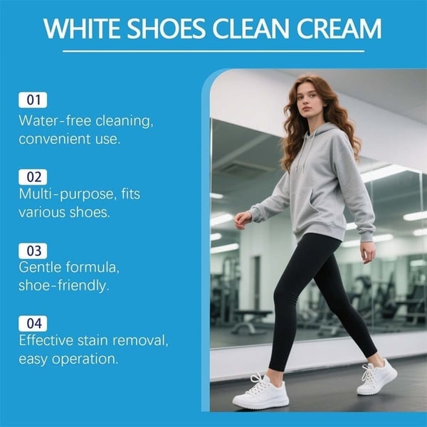 Gentle No-Rinse Shoe Cleaner & Whitening Cream