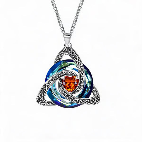 CeltaraBloom – 12-Month Celtic Birthstone Necklace