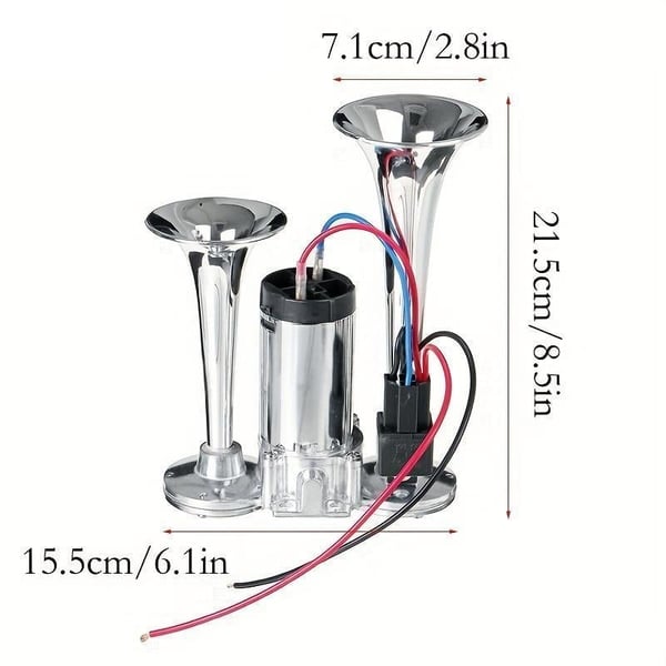 600DB Dual-Tone Metal Car Horn - Image 11