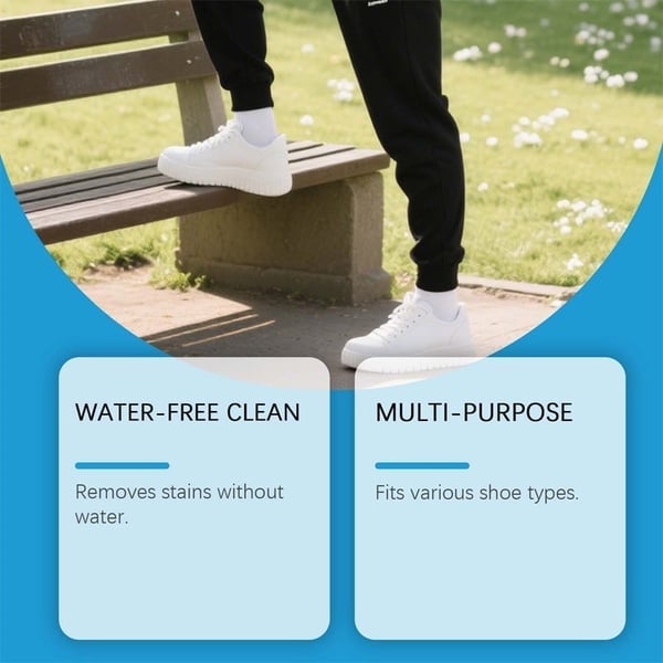 Gentle No-Rinse Shoe Cleaner & Whitening Cream