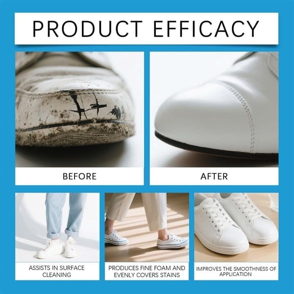 Gentle No-Rinse Shoe Cleaner & Whitening Cream