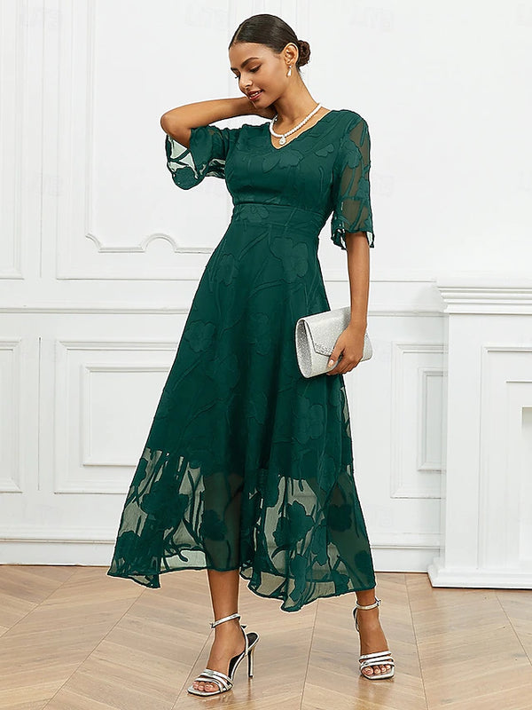 Lunessa | V-Neck Evening Maxi Dress