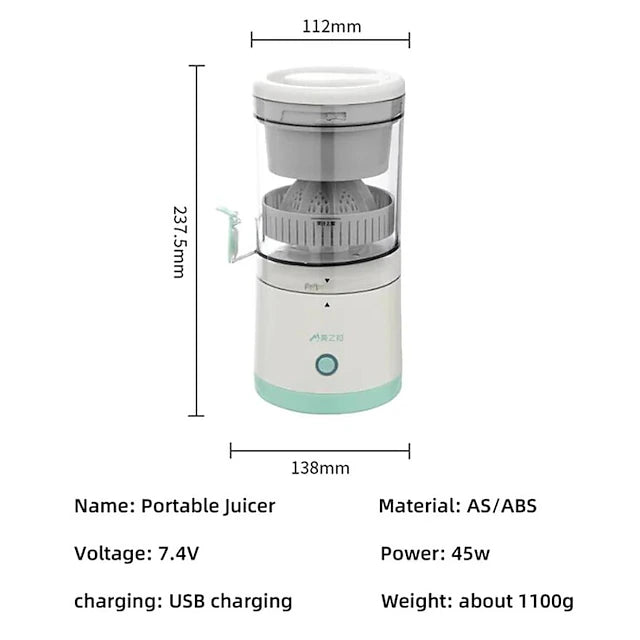 CitraFlow – Portable Rechargeable Citrus Juicer